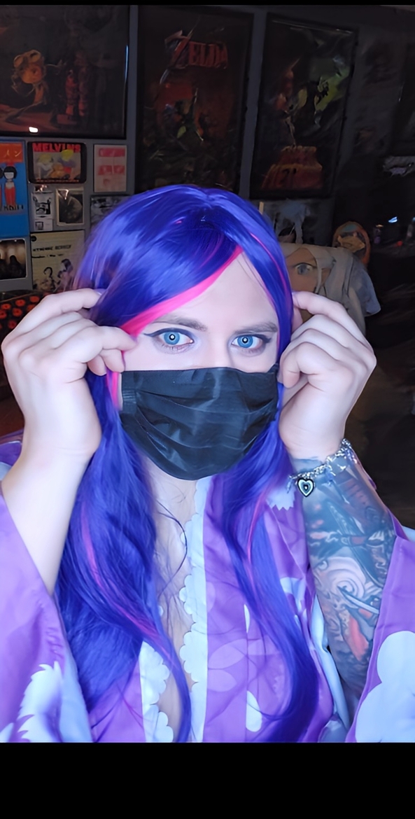 Kimono my House! - Felt pretty in my new Kimono yesterday , Sissy,femboy,wig,rock,guitar,purple,music, Feminization,Pop Culture,Fairytale