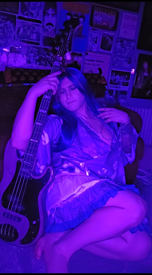 Kimono my House! - Felt pretty in my new Kimono yesterday , Sissy,femboy,wig,rock,guitar,purple,music, Feminization,Pop Culture,Fairytale