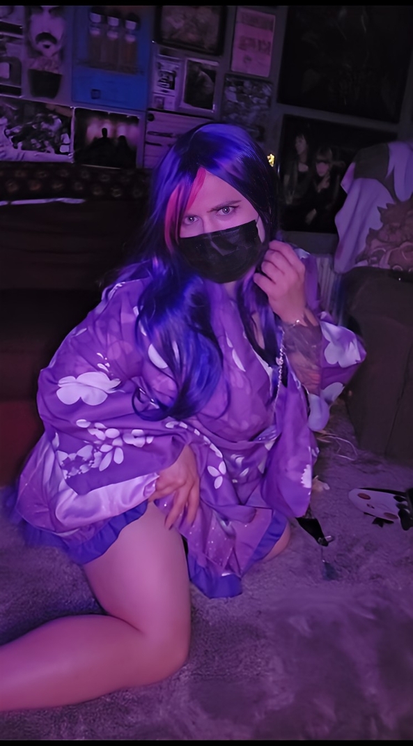 Kimono my House! - Felt pretty in my new Kimono yesterday , Sissy,femboy,wig,rock,guitar,purple,music, Feminization,Pop Culture,Fairytale