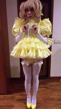 Immediately Recognized - Male Diaper Wearing Sissy In A Frilly Dress, ABDL Sissy Crossdresser, Adult Babies,Feminization,Sissy Fashion,Diaper Lovers,Dolled Up