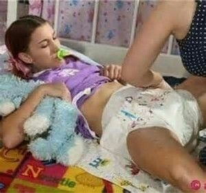 Panty Diaper Waistband Rollover Prevention - My wife employs a Velcro back brace over my tummy, ABDL Sissy Crossdresser, Adult Babies,Feminization,Sissy Fashion,Diaper Lovers,Dolled Up