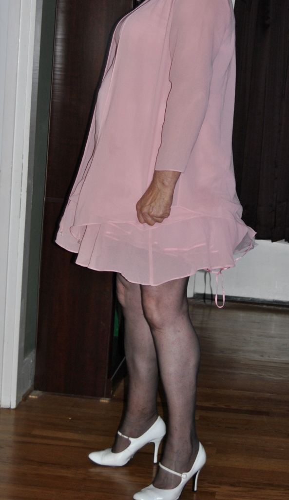 Sheer Pink Dress - So light & Airy, crossdresser Diaper AB DL, Sissy Fashion,Dolled Up,Adult Babies,Fairytale,Diaper Lovers