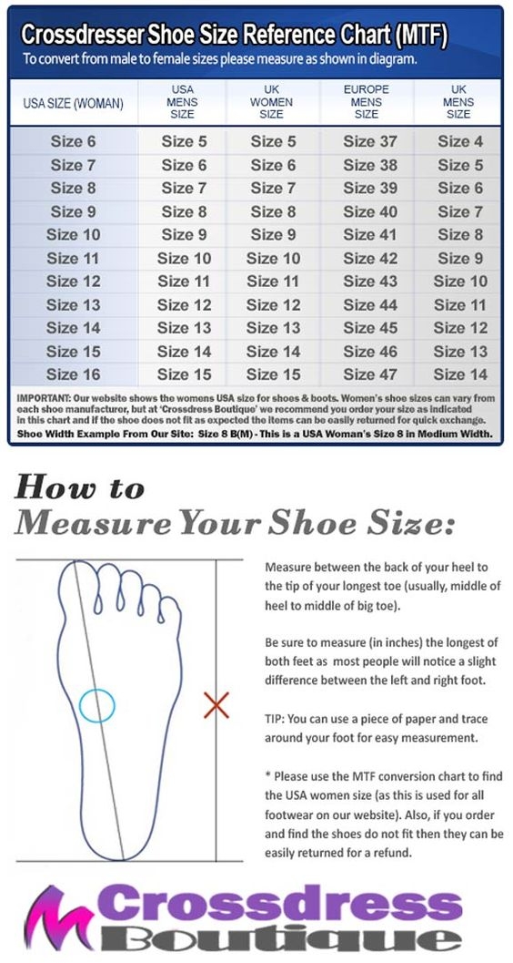 What Every Girl Wants As A Reference - Tailoring & Shoe Sizr Charts, Fashion Crossdresser Sissy, Feminization,Sissy Fashion