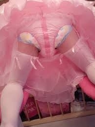 Another Day Diapered & Dressed Pretty - My Thick Diaper, Frilly Dress, Lingerie & Heels, ABDL Sissy, Adult Babies,Feminization,Sissy Fashion,Diaper Lovers,Dolled Up