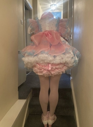 The Thicker The Diaper - The Frillier The Pink Dress, ABDL Sissy Crossdresser, Adult Babies,Feminization,Sissy Fashion,Diaper Lovers,Dolled Up
