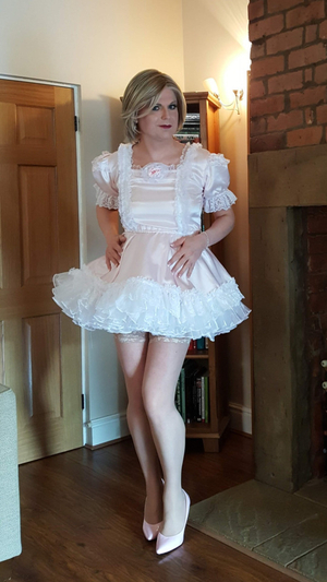 Lovely Dresses, Silky Nylons, Taught Garters - And A Big Thick Diaper & Rubber Panties, ABDL Sissy Crossdresser, Adult Babies,Feminization,Sissy Fashion,Diaper Lovers,Dolled Up