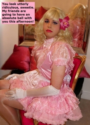 Perfume Satin Lace Tight Garters Nylons & Dresses - Walking in High Heels With Shaved Legs and A Thick Diaper, A/B D/L Sissy Crossdresser, Adult Babies,Sissy Fashion,Diaper Lovers,Dolled Up,Feminization