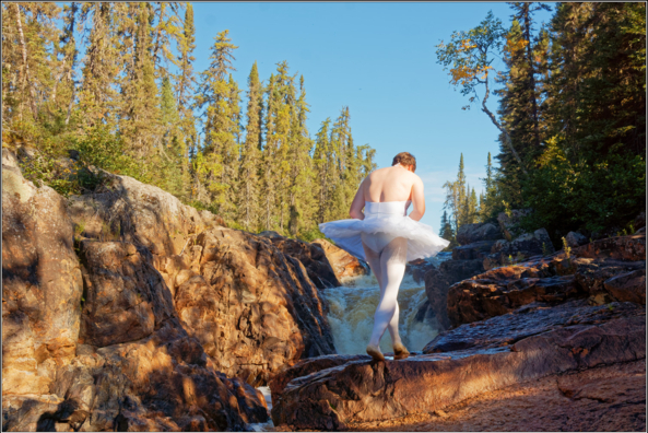 Sissy ballerina 14 - Waterfall - Part 2, forest,river,ballerina,tutu,platter,ballet,outdoor,crossdresser,waterfall, Sissy Fashion,Body Suits,Fairytale