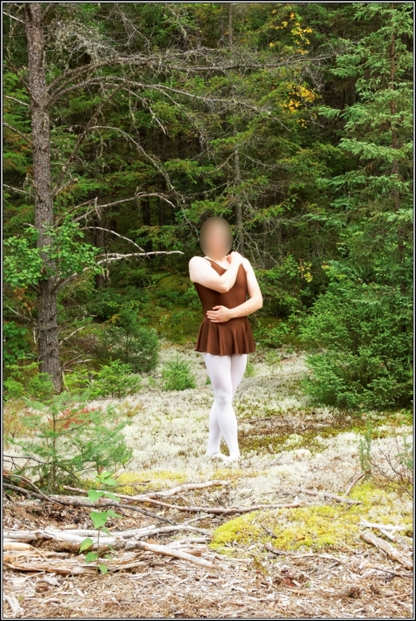 Chocolate leotard - Part 2, leotard,skirted,chocolate,forest,wood,outdoor,crossdress, Sissy Fashion,Body Suits,Fairytale