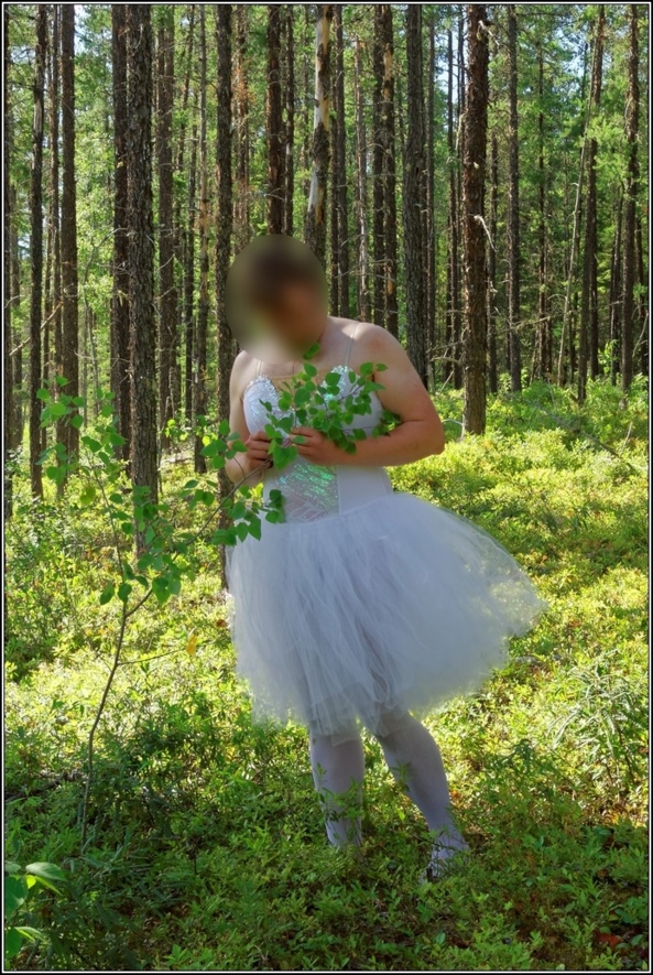 White romantic - Part 1 - One of my favourite romantic tutu, ballerina,tutu,romantic,ballet,outdoor,crossdresser,forest, Sissy Fashion,Body Suits,Fairytale