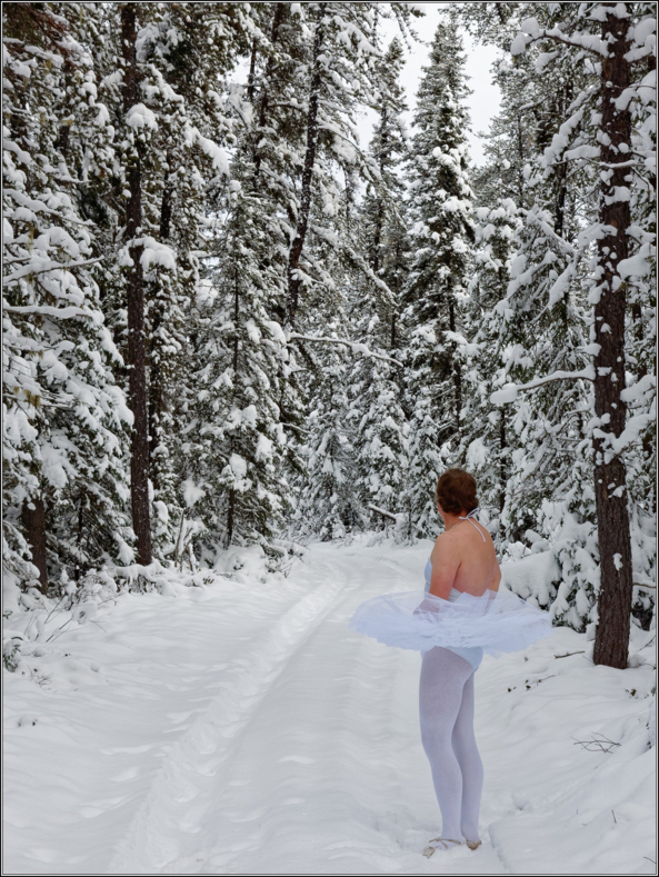 Sissy ballerina 15 - Snow - Part 1, forest,ballerina,tutu,platter,ballet,outdoor,waterfall,crossdresser,winter,snow, Sissy Fashion,Body Suits,Fairytale