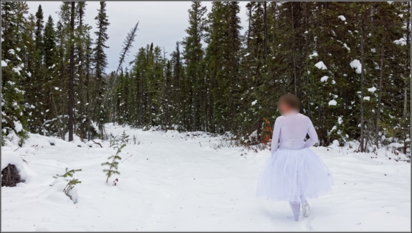 Romantic white tutu 3 - Snow, crossdresser,waterfall,outdoor,ballet,tutu,romantic,winter,ballerina,forest,snow, Sissy Fashion,Body Suits,Fairytale