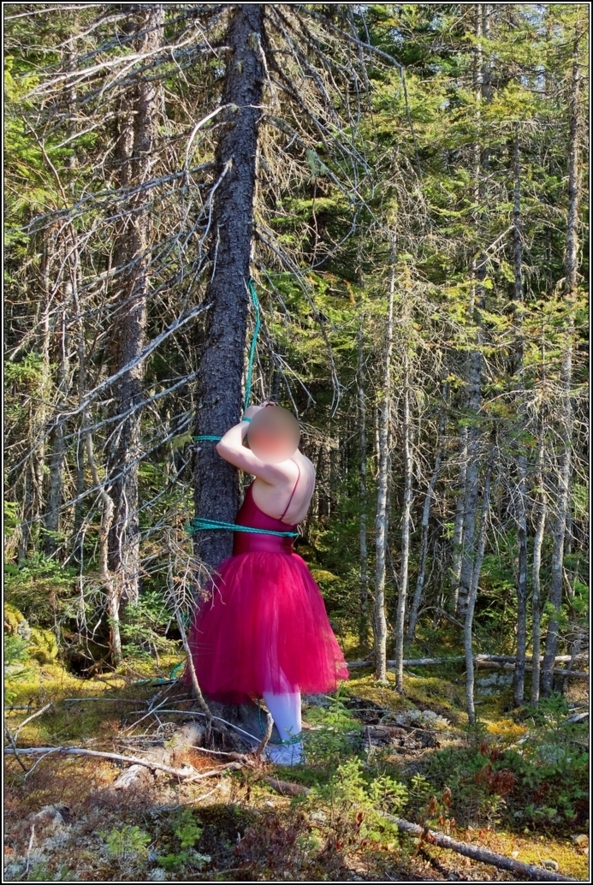 Forest ballerina 2 - Trapped - Part 2, bondage,ballet,ballerina,sissy,forest, outdoor,tutu,romantic,tied, Body Suits,Sissy Fashion,Fairytale,Bondage