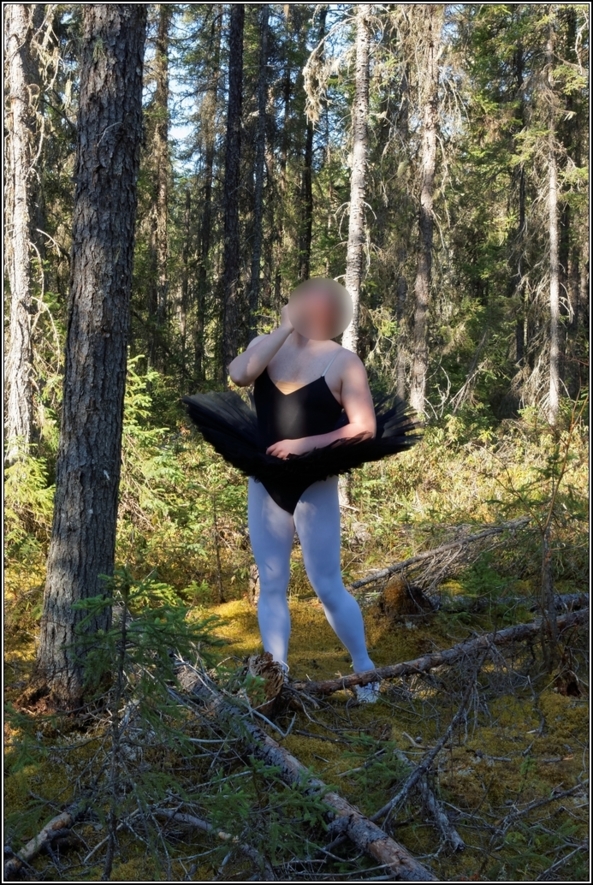 Black tutu 2 - Part 2, black,platter,tutu,outdoor,forest,sissy,ballerina,ballet, Sissy Fashion,Body Suits,Fairytale