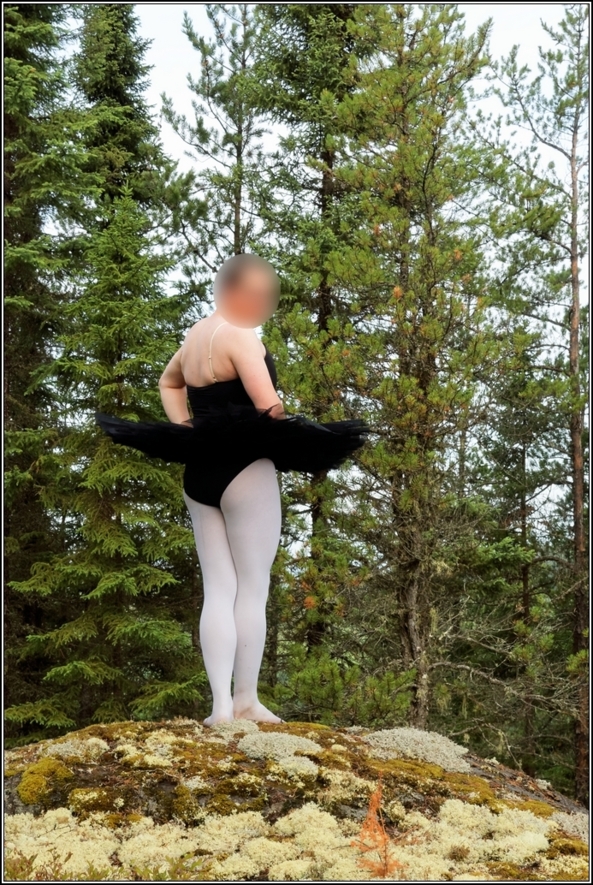 Black tutu 3 - Part 1, ballet,ballerina,sissy,forest,outdoor,tutu,platter,black, Body Suits,Sissy Fashion,Fairytale