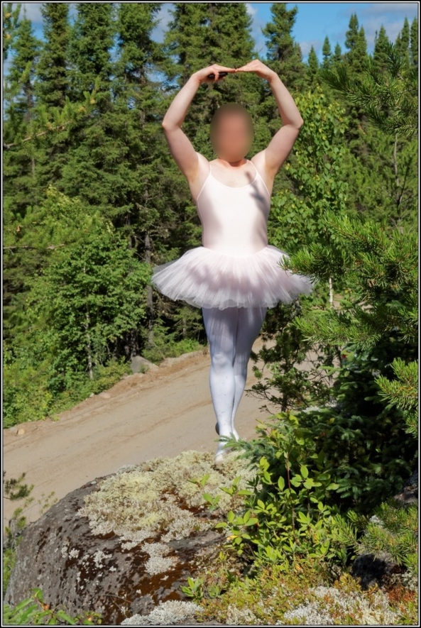 Pink tutu - part 2, ballerina,pink,tutu,platter,ballet,outdoor,crossdresser,forest, Sissy Fashion,Body Suits,Fairytale