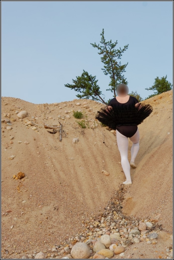Black leotard with tutu 3 - Part 2, ballerina,sissy,forest,outdoor,tutu,leotard,ballet, Body Suits,Sissy Fashion,Fairytale