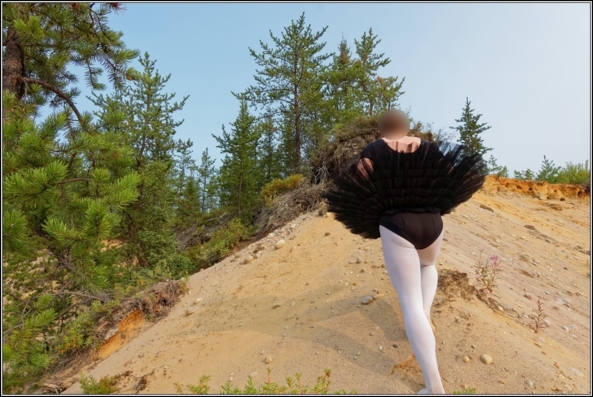 Black leotard with tutu 3 - Part 2, ballerina,sissy,forest,outdoor,tutu,leotard,ballet, Body Suits,Sissy Fashion,Fairytale