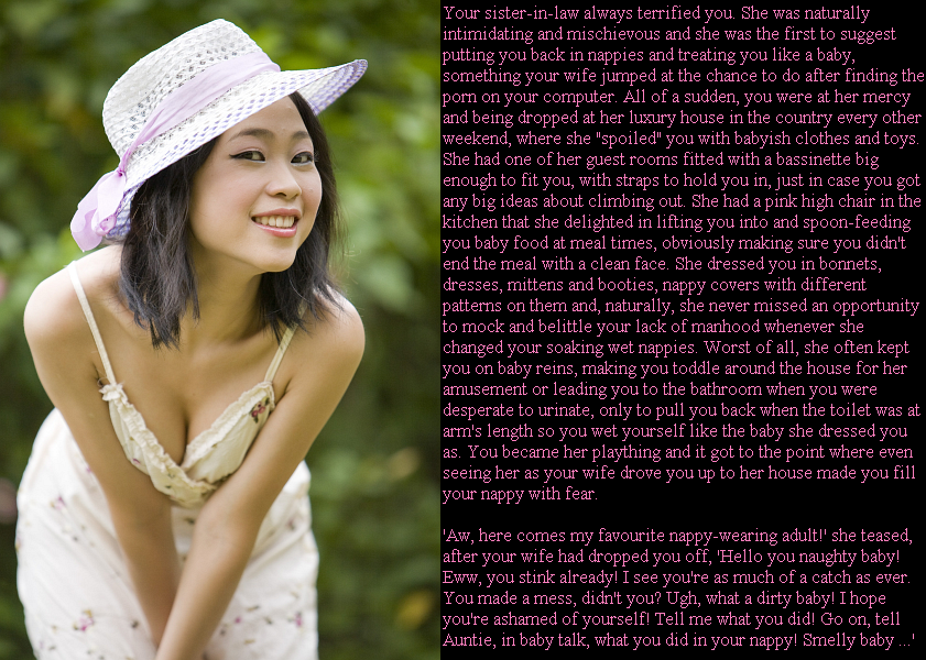 Adult Baby POV captions with Asian women talking to the reader. sissy,sissi...