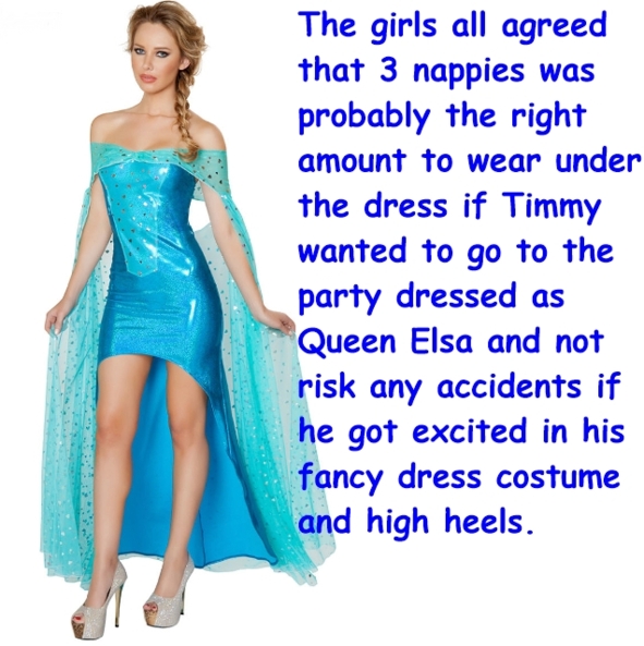 Fany dress party, Queen Elsa,Frozen,Disney,Princess,Queen,Diapers,Fancy Dress,High Heels, Pop Culture,Dolled Up,Sissy Fashion