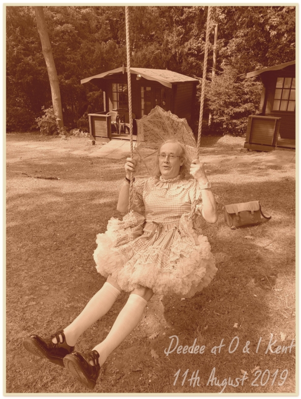 Deedee becomes a flower fairy - I tried something new and added some effects to my pics, Deedee,fairy,sepia,, Magical Change,Sissy Fashion,Technological Transformation
