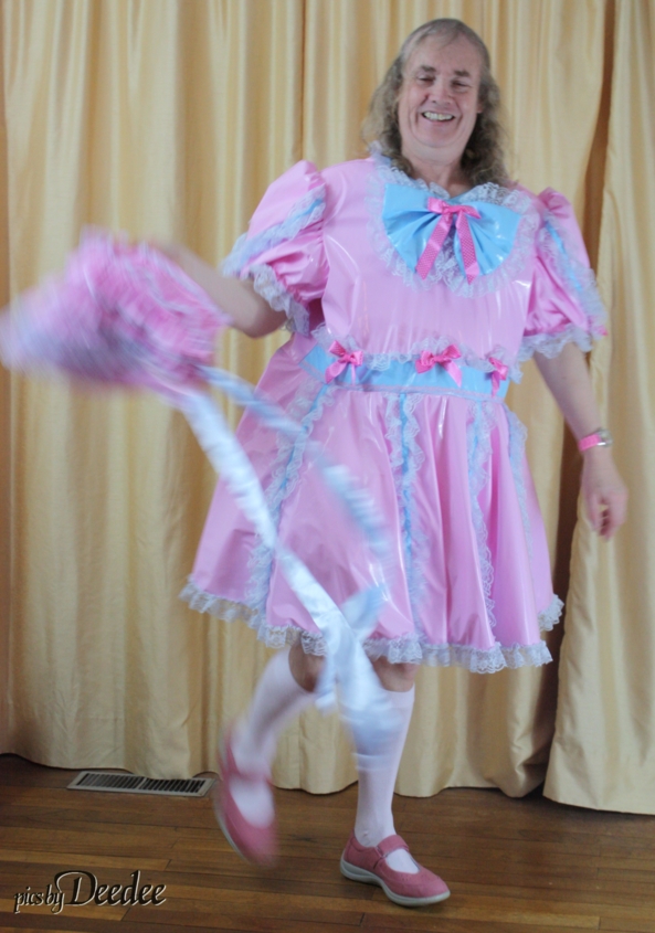 Plastic dress - Huggy's set - pink and blue plastic dress, PVC dress,Huggy's,sissy, Sissy Fashion,Feminization
