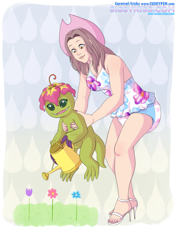 April Showers - by Carnival-Tricks for CushyPen and SissyKiss, abdl diaper, Slow Change