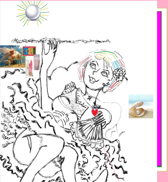 LITLLE PEARLS ( and DG POP ART ) - All ilustrations ARE made to iluminate... life and its rounded squares...thanks... KISSES...R. e., Peal S. Buck,dg pop art ( relectures ),sishoods,fem-all literature, Feminization