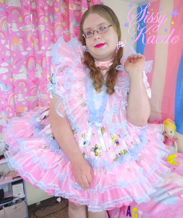 Ultra Frilly Sissy - Pink and frills, Is there such a thing as too much pink or fills for a sissy like me?, sissy,sissy dress,frilly,prissy,sissy girl, Dolled Up,Sissy Fashion