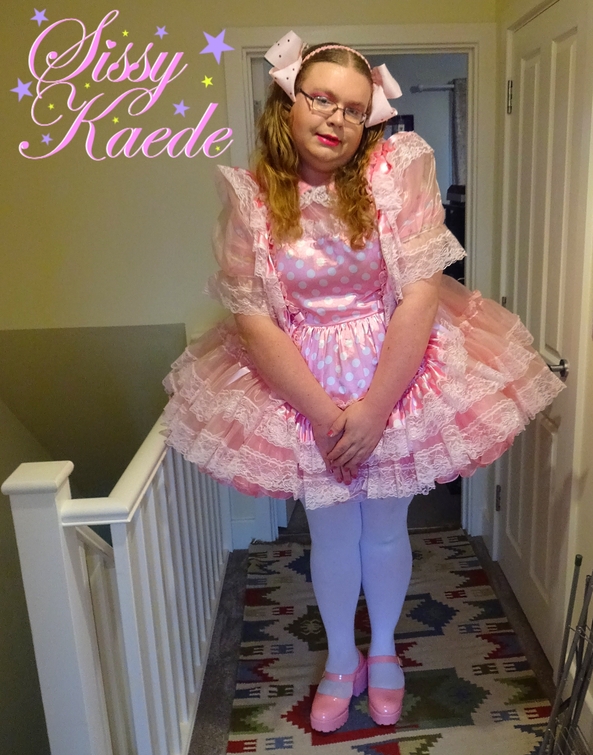 Pink Prissy Sissy Saterday - Prissiest pink outfit today, sissy,pink,dress,frilly,prissy, Sissy Fashion,Dolled Up