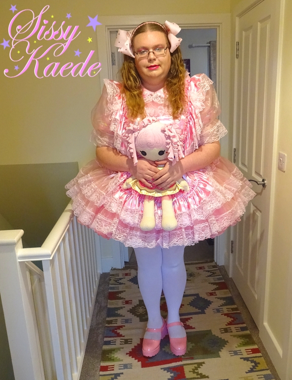 Pink Prissy Sissy Saterday - Prissiest pink outfit today, sissy,pink,dress,frilly,prissy, Sissy Fashion,Dolled Up
