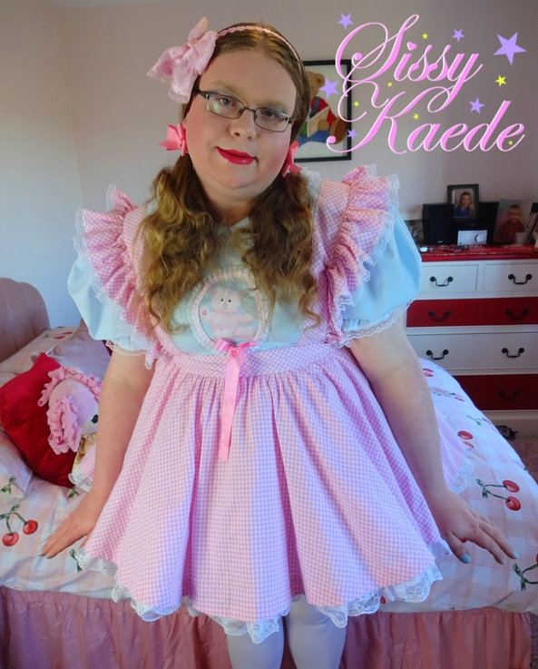 Cute Littlespace Dress - Wering a Cute BBT sissy closet dress, sissy,sissy dress,filly,prissy,abdl,littlespace, Adult Babies,Sissy Fashion,Dolled Up