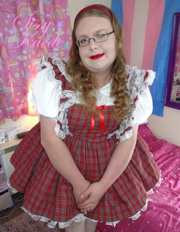 Click here to see the image in full size. Red Sissy School Girl Tonight - Just relaxing in the beast way a sissy can, sissy,abdl,nappy,sissy school girl,prissy sissy,sissy dress,sissy girl, Diaper Lovers,Adult Babies,Sissy Fashion,Dolled Up