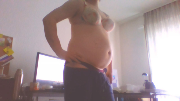 Me, being pregnant  - Often when cross-dressing, I like to pretend that I'm pregnant. Makes me feel so girly., pregnant,sissy,panties,preggo, Feminization,Magical Change