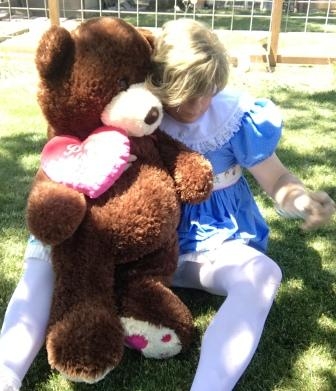 easter day - daddy got me a teddi for easter, AB/DL easterdress, Adult Babies