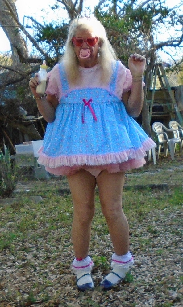 Little Girl pansy ~~  New Year and still a sissy  !! - pansy has some new pictures for all us sissies. The little girl plays with her stuffies on the floor, enjoys her bottle of formula, and outside is FORCED to sit in a cramped box until her diaper is sufficiently filled with wetty's and messy's, sissy,humiliation,permanent age regression,diapers,adult little girl, Adult Babies,Thumb Sucking,Diaper Lovers,Sissy Fashion