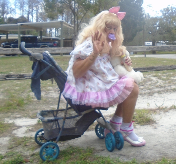 I forgetted to post these pitures .... - this little girl is sorry that it forget to post these pitures. sitting on my bed, i drink a bottle of formula, and enjoy making a wetty. i am only allowed to read childrens books. as i have trouble reading now, next sitting outside in my stroller, sissy,humiliation,permanent age regression,diapers,adult little girl, Adult Babies,Feminization,Diaper Lovers,Sissy Fashion