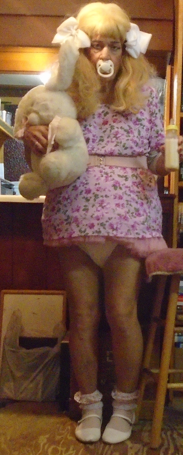 Feels good to be wearing proper clothes ..! - A sissy knows what makes them feel best..for this little girl it's the most juvenile outfits possible and to let everyone see my diapers. this sissy little girl has said before, that i AM so Happy to be in diapers, premenently, sissy,humiliation,permanent age regression,diapers,adult little girl, Adult Babies,Feminization,Diaper Lovers,Sissy Fashion