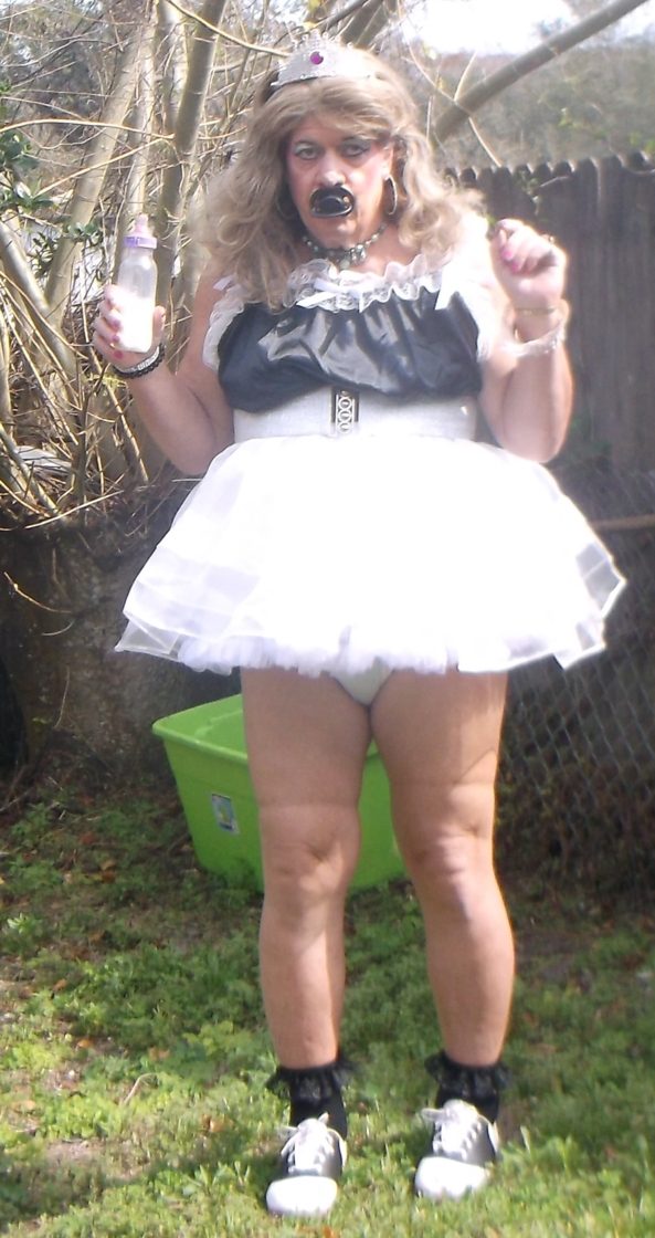 the sissy's newest dress - posting some new pictures of the latest dresss this sissy got, haven't posted anything for a while, as this sissy doesn't want people to get sick of looking at my pictures, sissy,humiliation,diapers,age regression, Adult Babies,Feminization,Diaper Lovers