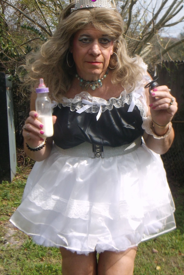 the sissy's newest dress - posting some new pictures of the latest dresss this sissy got, haven't posted anything for a while, as this sissy doesn't want people to get sick of looking at my pictures, sissy,humiliation,diapers,age regression, Adult Babies,Feminization,Diaper Lovers