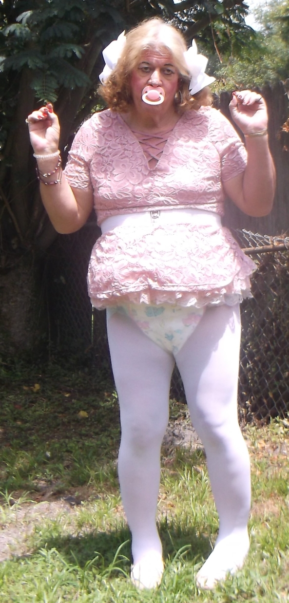 Is this dress Short Enough ?? - sissy pansy's leaves nothing to the imagination that the sissy is diapered. Master won't take pansy out in a dress so short, but for around the house its perfect. In picture #6 and #8, the sissy is wetting her diaper, #!2, she is making a messy, sissy,humiliation,little girl,permanent age regression, Adult Babies,Diaper Lovers,Feminization