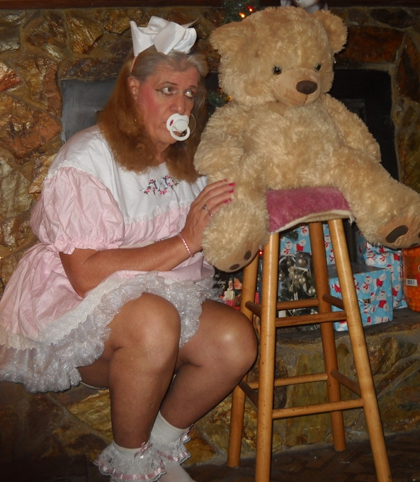 pansy Gronski's 2020 Christmas - Today 12/24, this little girls Daddy/Master took some pictures in front of the fireplace, this sissy can't wait to see if i gots a new dress, new dolly, or new stuffy..Daddy/Master wanted to make sure that everyone sees my New Dress, and Diapers, sissy,adult little girl,diapers,permanent age regression sissy lifestyle, Adult Babies,Diaper Lovers,Holiday,Feminization