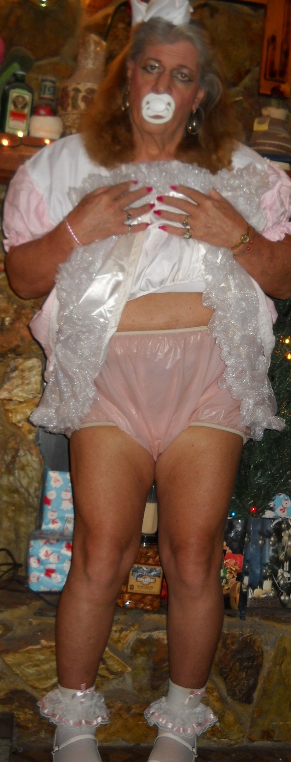 pansy Gronski's 2020 Christmas - Today 12/24, this little girls Daddy/Master took some pictures in front of the fireplace, this sissy can't wait to see if i gots a new dress, new dolly, or new stuffy..Daddy/Master wanted to make sure that everyone sees my New Dress, and Diapers, sissy,adult little girl,diapers,permanent age regression sissy lifestyle, Adult Babies,Diaper Lovers,Holiday,Feminization