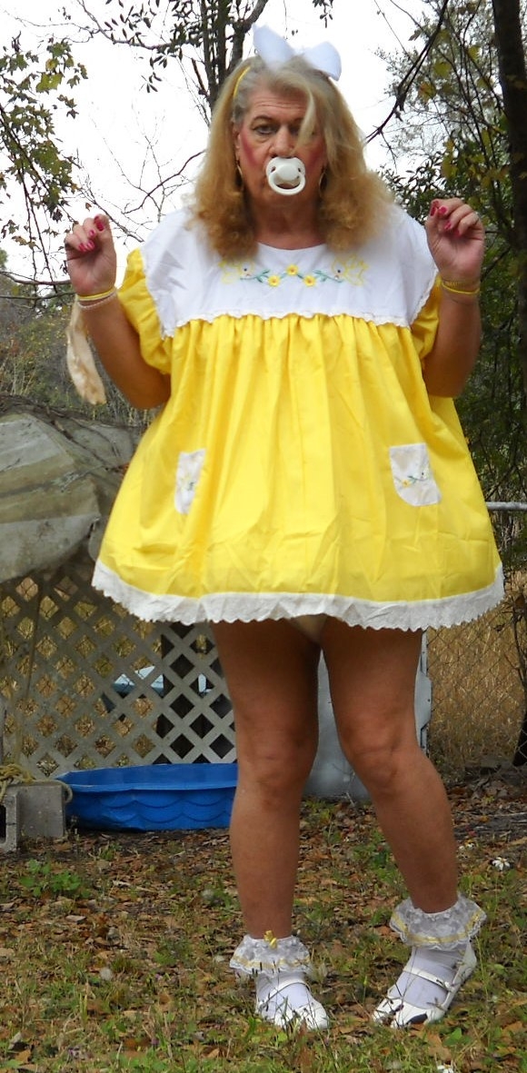 New Christmas Dress - sissy little girl pansy shows us 1 of 2 dresses she got for Christmas, the little girl also got a collection of Dr. Seuss books. pansy also made a video for sissy kiss members (but doesn't seem to upload(. you can watch the entire video on You Tube, sissy,humiliation,permanent age regression, Adult Babies,Diaper Lovers,Feminization