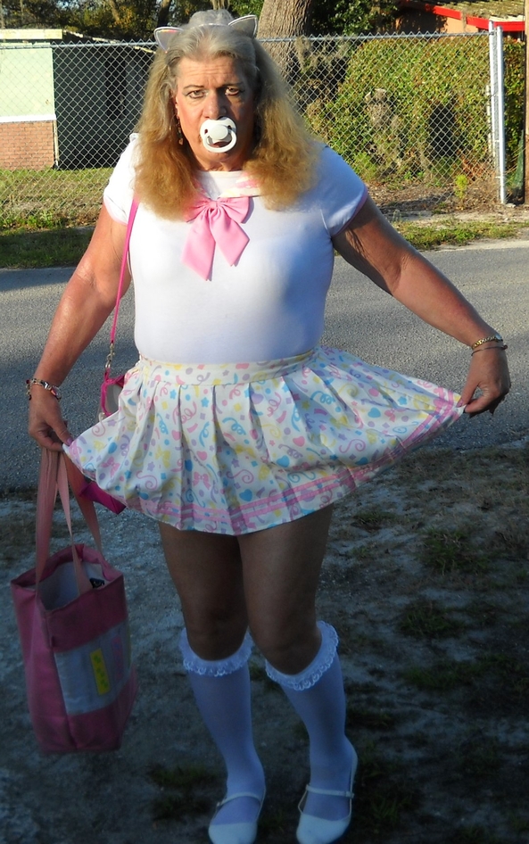 sissy little girl pansy out in public - today i went with Daddy/Master AL to HIS Dr. Appt., and then to a Hardware store.. At the store this sissy little girl saw and heard 3 Grown-up Girls pointing and laughing at how i was dressed, i did hear them call me a 