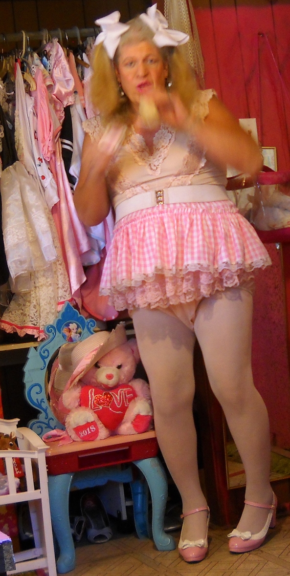 Happy to be back in her proper clothing - The 4 weeks that pansy had to dress as a , sissy,humiliation,permanent age regression,diapers,adult little girl, Adult Babies,Feminization