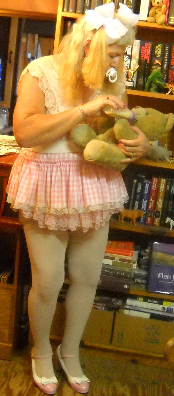 Happy to be back in her proper clothing - The 4 weeks that pansy had to dress as a , sissy,humiliation,permanent age regression,diapers,adult little girl, Adult Babies,Feminization