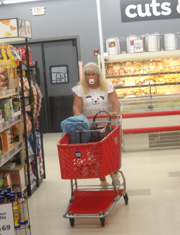 sissy little girl pansy out food shopping... - some members habe requested to see pictures of this little girl out in public, well here, pansy is out with her Daddy/Master...and in picture #5, the sissy is actually wetting her diaper un public..good thing for plastic diaper pants, sissy,humiliation,permanent age regression,diapers,adult little girl, Adult Babies,Diaper Lovers