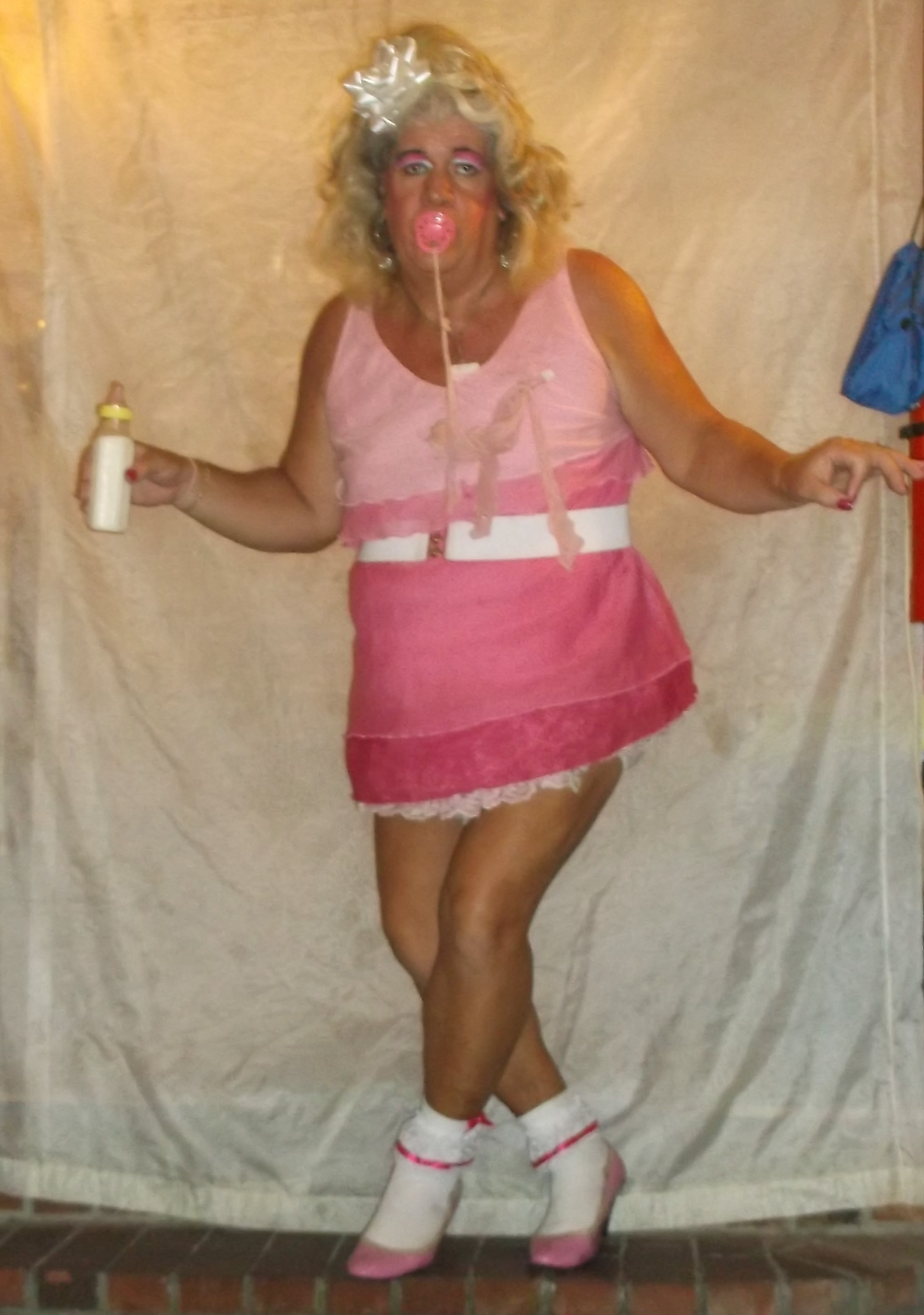 a pink outfit found at the loval thrift store