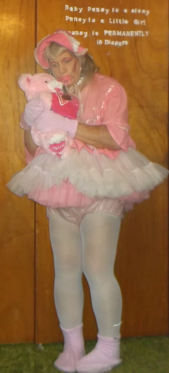 sissy pansy in one of its most babyish outfits - there is no denying that pansy is a sissybaby, just look at the outfit the sissy is wearing today. A TS friend of pansy's MASTER thinks pansy should be regressed down even further, to maybe a 1 or 2 year-old little girl , sissy,adult baby,humiliation,age regression, Adult Babies,Feminization